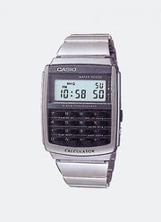 Casio Digital Silver Stainless Steel Strap 34.8mm Men CA-506-1DF