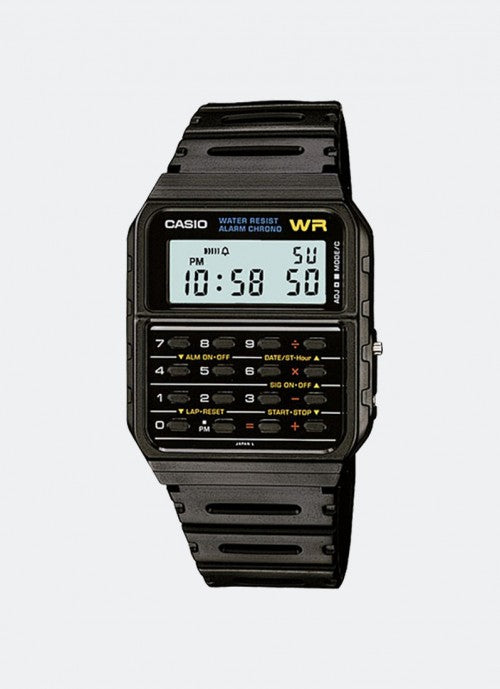 Casio Digital Black Resin Strap 34.4mm Men CA-53W-1ZDR