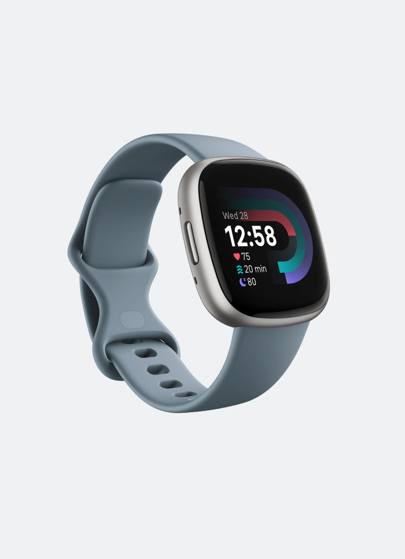 Fitbit Smartwatch Versa 4 Waterfall Blue / Platinum