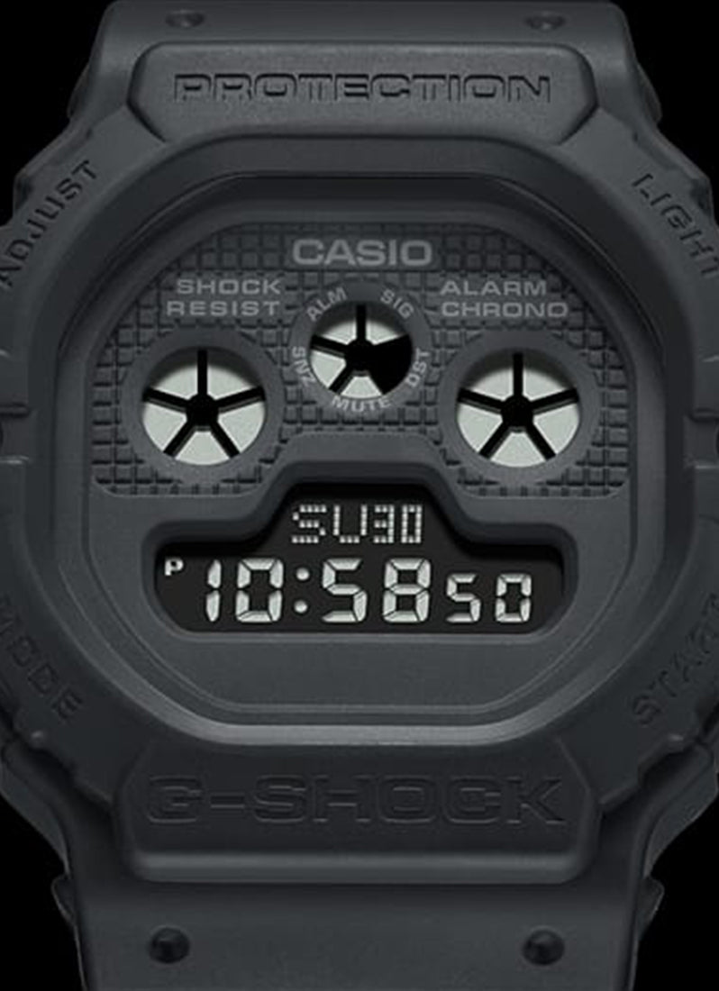 G-SHOCK Digital Black Resin Strap 46.8mm Men DW-5900BB-1DR