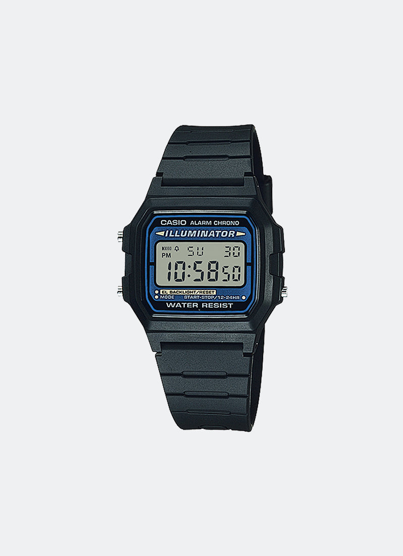 Casio Digital Black Resin Strap 35mm Men F-105W-1ADF