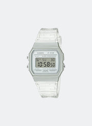 Casio Digital Transparant Resin Strap 35.2mm Unisex F-91WS-7DF