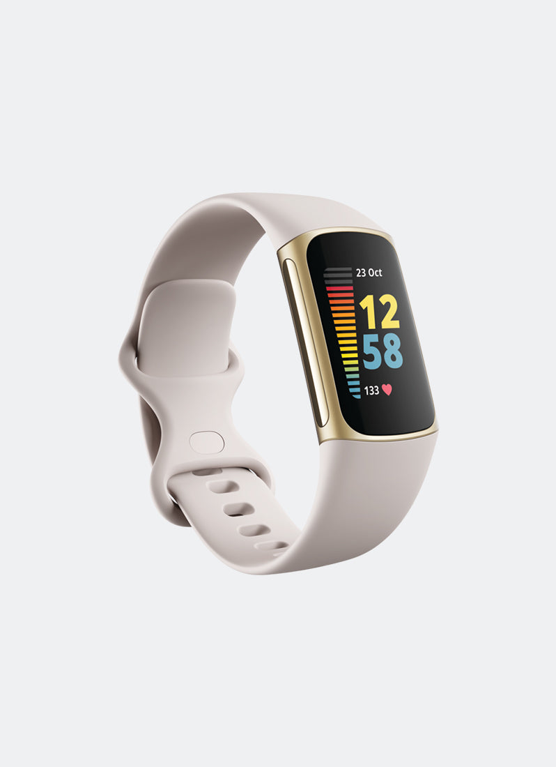 Fitbit Charge 5 Lunar White / Softgold Stainless Steel