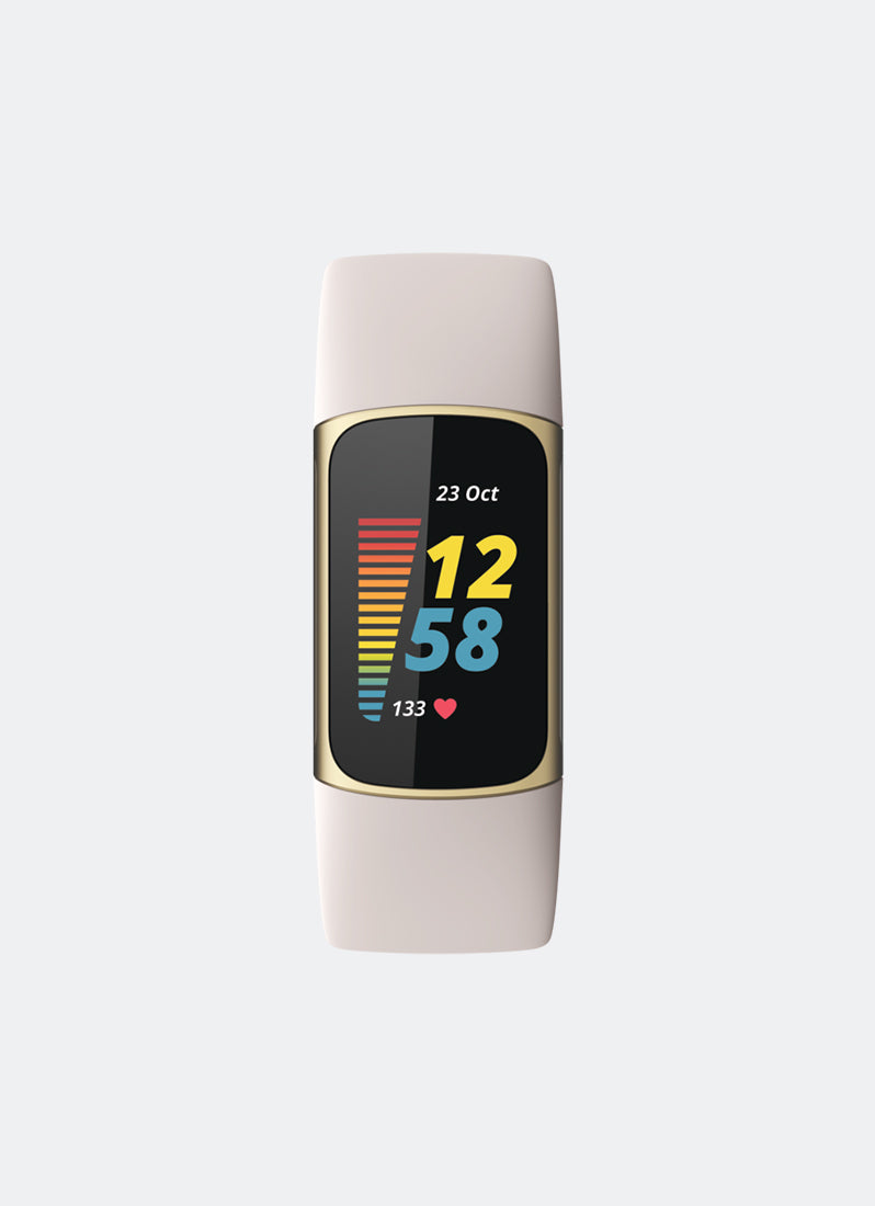 Fitbit Charge 5 Lunar White / Softgold Stainless Steel