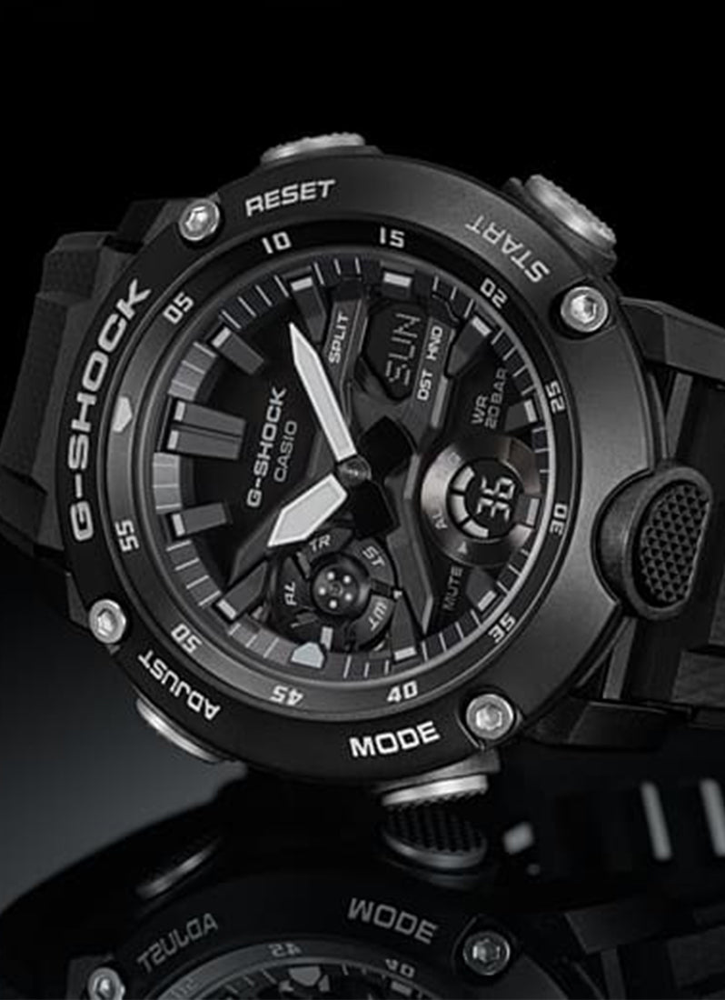 G-SHOCK Digital analog Black Dial Black Resin Strap 48mm Men GA- 2000S-1ADR