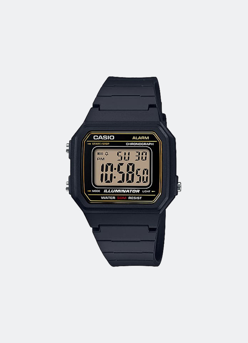 Jam Tangan CASIO Digital Black Resin Strap 41.2mm Women W-217H-9AVDF