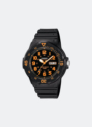 Jam Tangan Casio Analog Black Dial Black Resin Strap 44.6mm Men MRW-200H-4BVDF