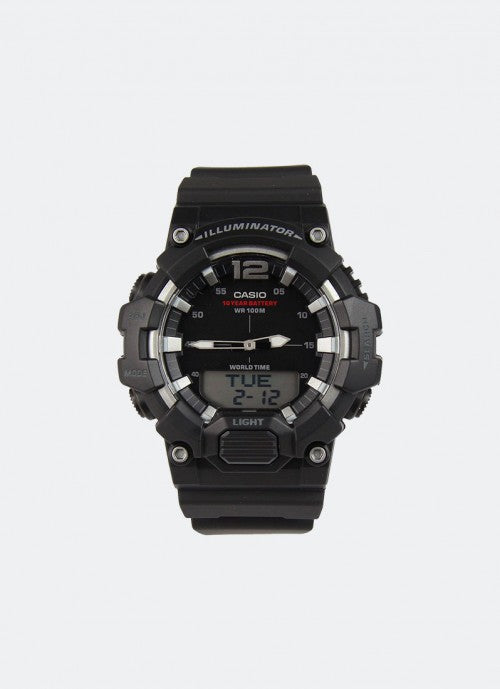Jam Tangan Casio Digital Analog Black Resin Strap 53,3 mm Men HDC-700-1AVDF