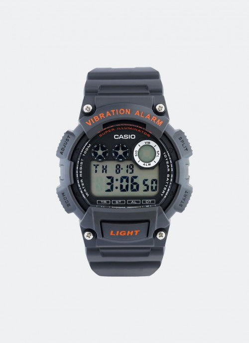 Jam Tangan Casio Digital Grey Resin Strap 51,4 mm Men W-735H-8AVDF