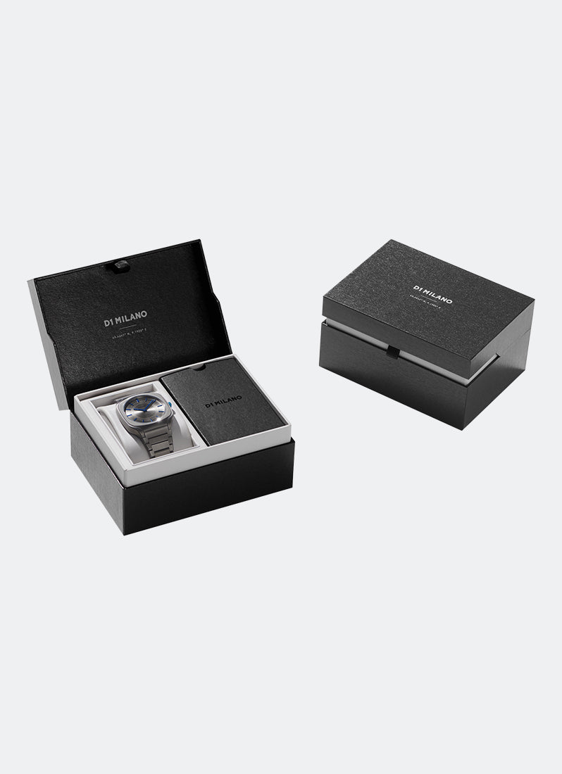 Jam Tangan D1 Milano Square Bracelet 37 Mm - Titanium Plating D1-SQBJ02