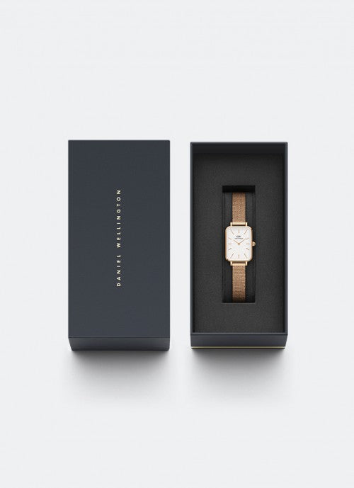 Jam Tangan Daniel Wellington Quadro 20X26 Pressed Melrose RG White DW00100431