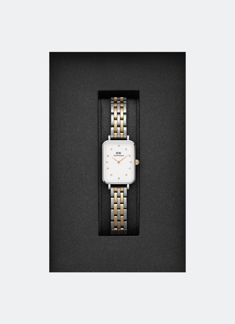 Jam Tangan Daniel Wellington Quadro Lumine 5-Link Two Tone DW00100625