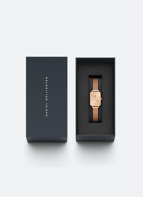 Jam Tangan Daniel Wellington Quadro Unitone Rose Gold DW00100484