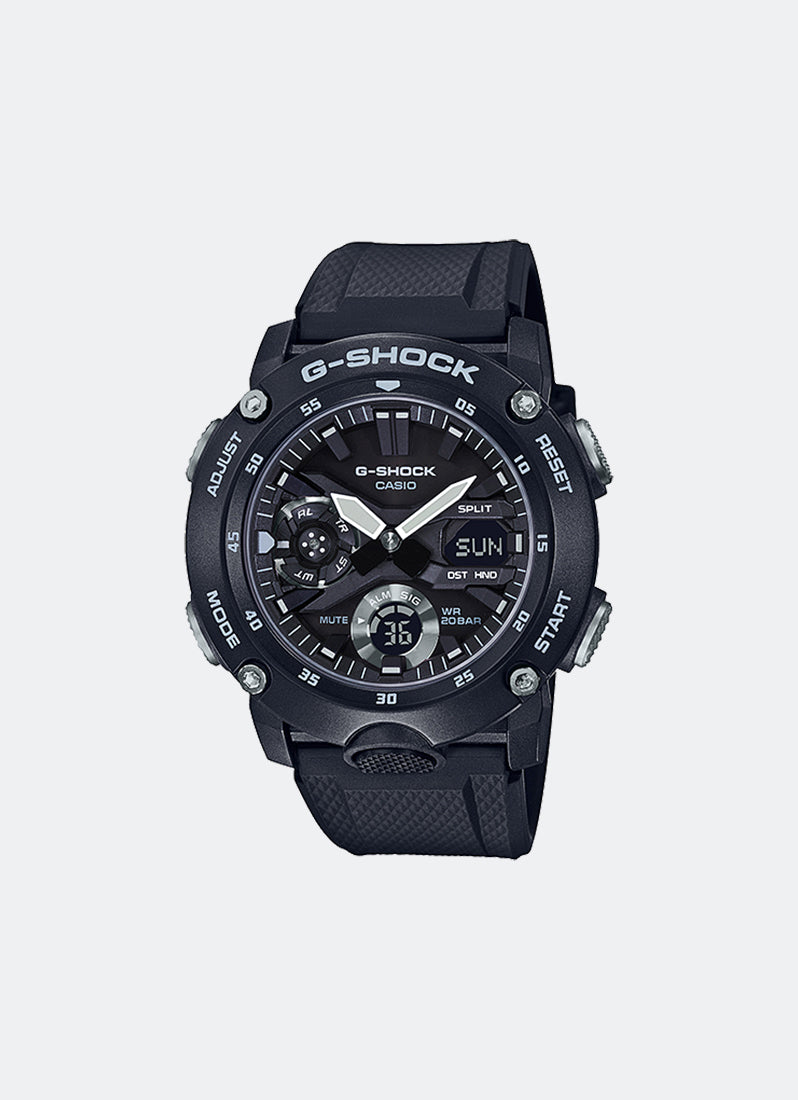 Jam Tangan G-SHOCK Digital analog Black Dial Black Resin Strap 48mm Men GA- 2000S-1ADR