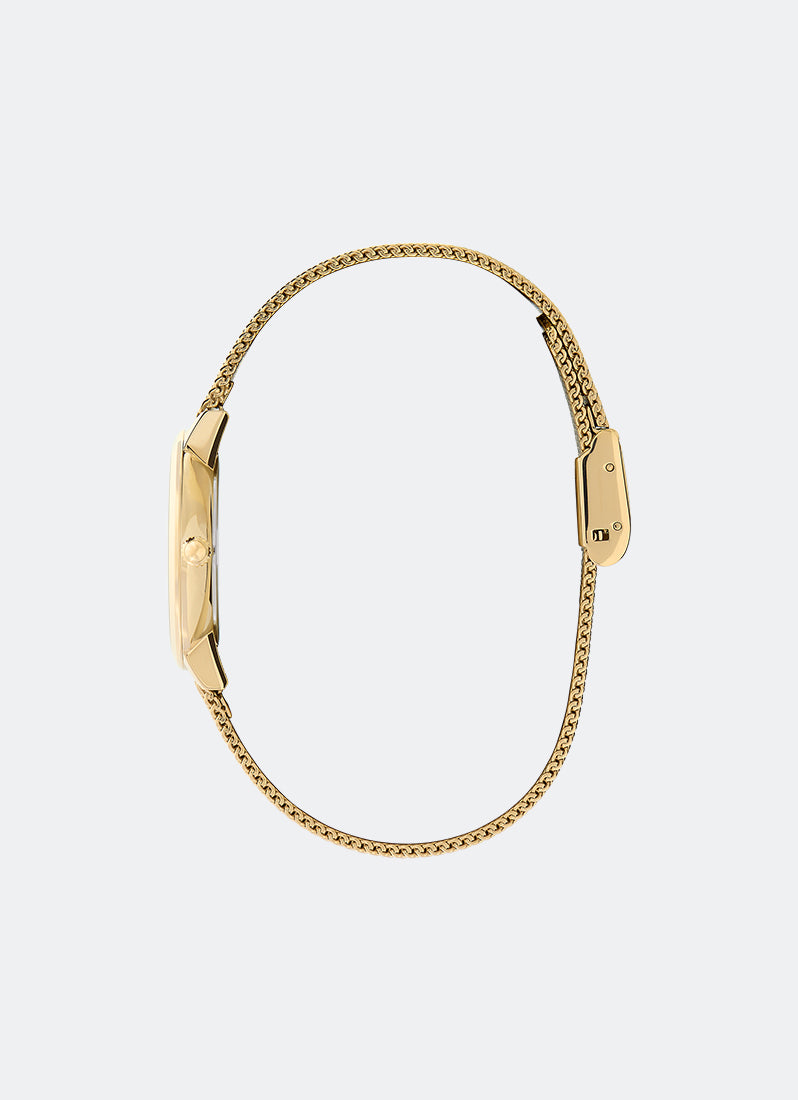 Jam Tangan Olivia Burton Floral Ultra Slim Gold Mesh Watch 28mm - 24000058