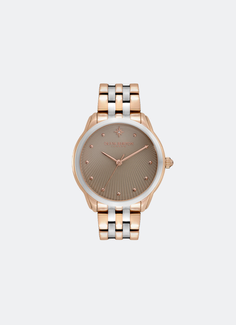 Jam Tangan Olivia Burton Starlight Grey & Two Tone Bracelet Watch 36mm - 24000050