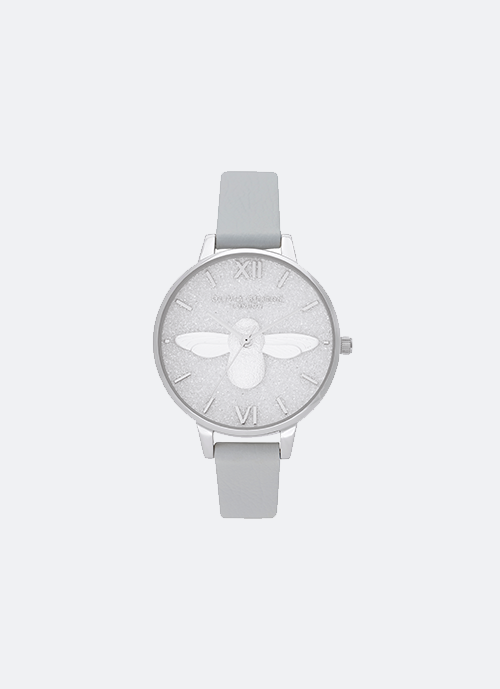 Glitter Dial Silver & Bee 34mm OB16GD52