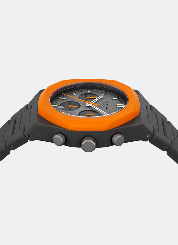 Polychrono Bracelet 40.5 Mm - Gray/Orange (Orange Blast) - D1-PHBJ01