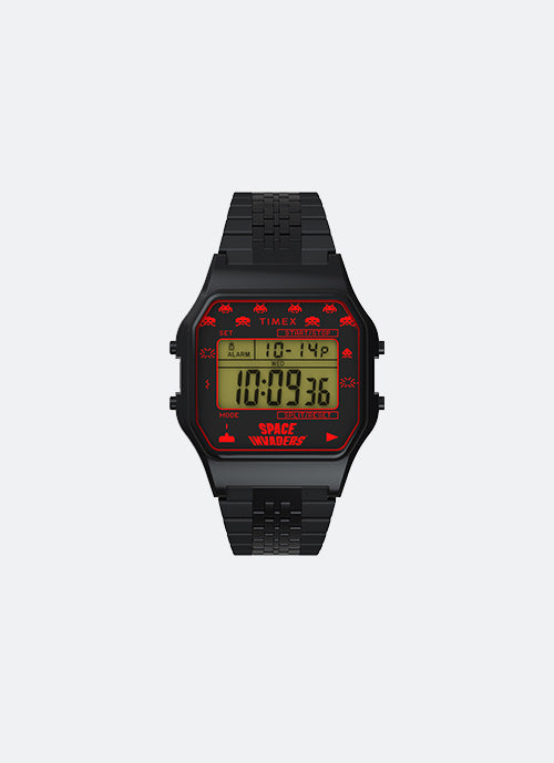 Timex T80 x Space Invaders Bracelet Black - TW2V30200
