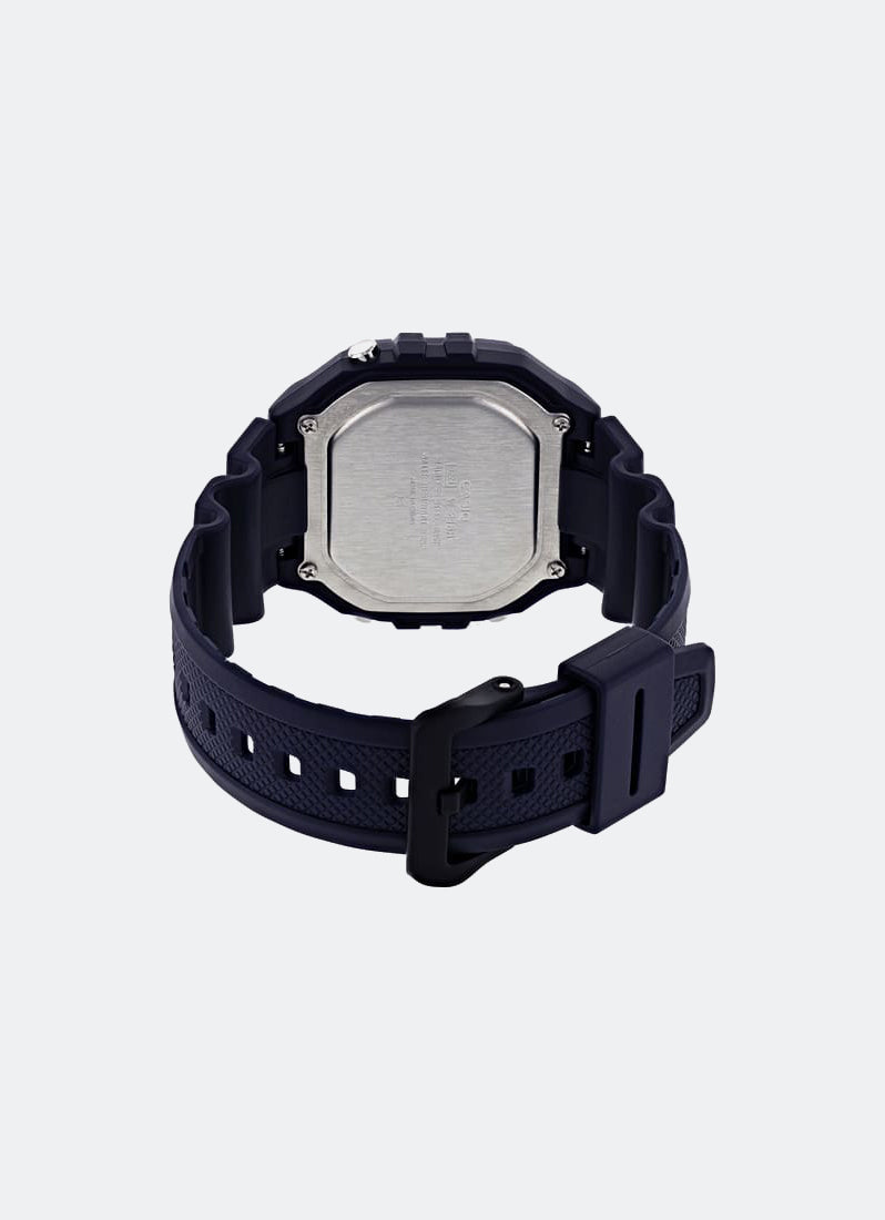 Casio Digital Blue Resin Strap 43.2mm Women W-218H-2AVDF