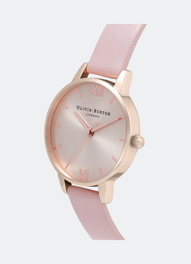 The England Midi Pale Rose Gold with Rose Gold Details Dusty Pink 30mm